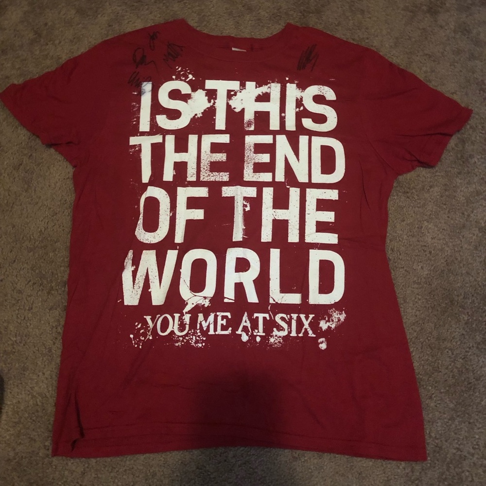 YOU ME AT SIX shirt (AUTOGRAPHED by band)